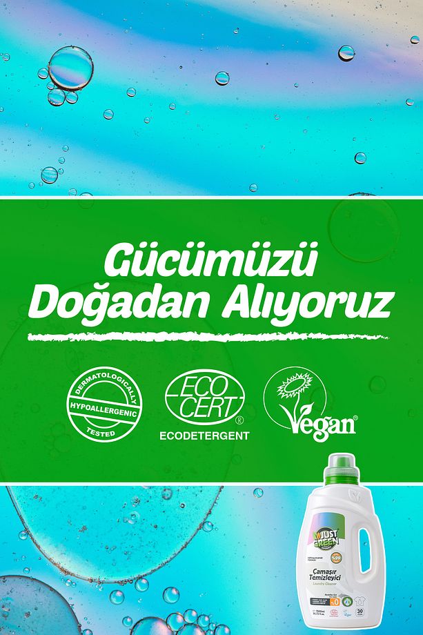 Bitkisel Renkliler Için Çamaşır Deterjanı,%100 Bitkisel, Doğal Ve Güçlü Deterjan, 30 Yıkama,1500 Ml. - 5