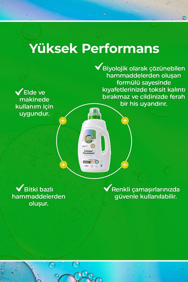 Bitkisel Renkliler Için Çamaşır Deterjanı,%100 Bitkisel, Doğal Ve Güçlü Deterjan, 30 Yıkama,1500 Ml. - 4