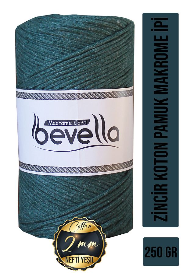 Koton Pamuk Makrome İpi 250 gr 2mm Cotton Zincir Makrome Çanta İpi Supla İpi Runner İpi - 1