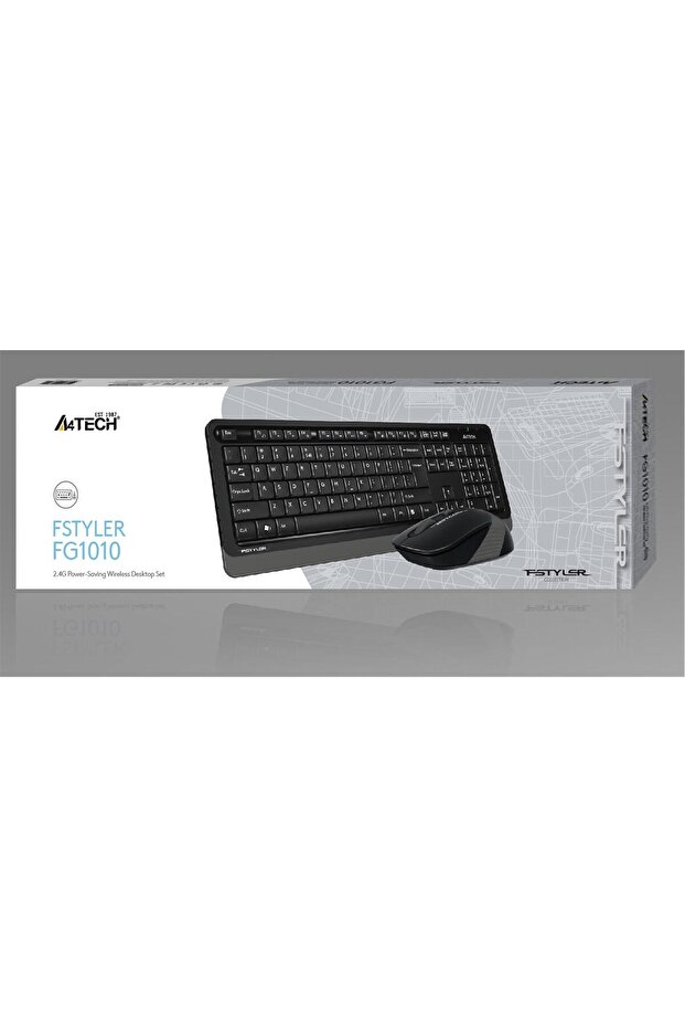 2.4 Ghz Gri Q Fn-Multimedya Klavye + Optik Mouse Set - 1