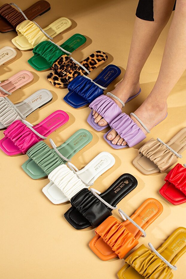 شبشب بحزام برباط من حجر العشب الأخضر من بازل - 6