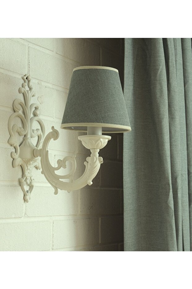 Estate Single Zamak Metal Cream Sconce - with Mint Color Cap