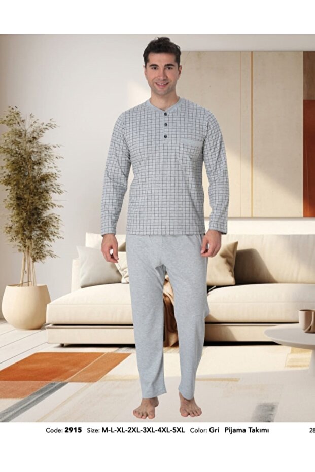 Men's Large Size Buttoned Collar Long Sleeve with Ribbon Inside Winter 100% Cotton