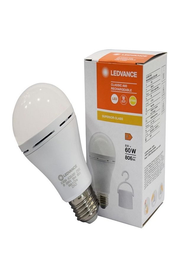 8w E27 Duylu Şarj Edilebilir 2700k Sarı Işık Şarj Edilebilir Şarjlı Led Ampul - 2