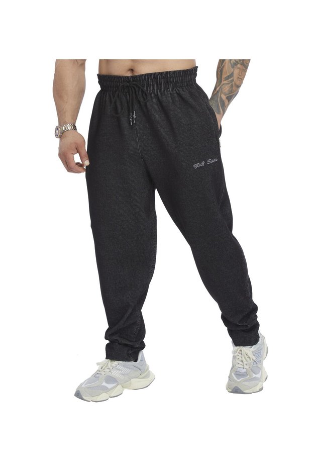 Loose Fit Winter Sweatpants Zipped Pocket Sports Trousers