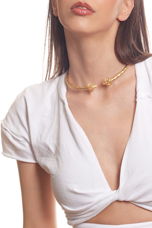 Kadın Koçbaşı Uçlu Choker - 1