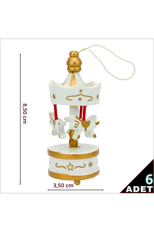 Ahşap Atlı Karınca Süsler 6’lı Paket - 3