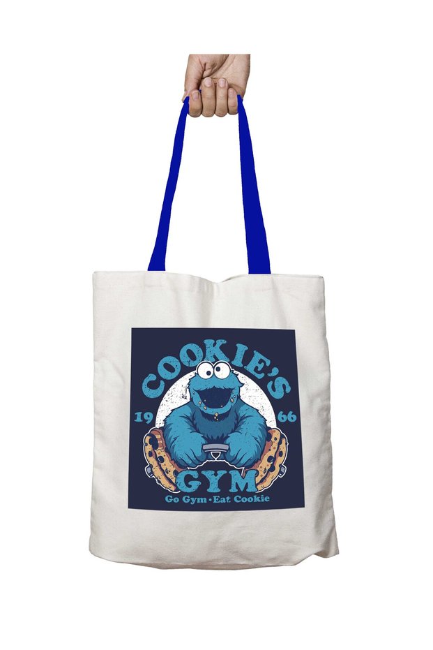 Blue Handle Cookies Gym Cookie Monster Body Washable Shoulder Bag
