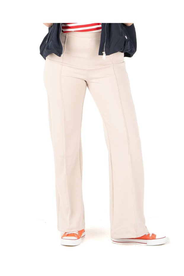 Women's Striped Trousers with Elastic Waist