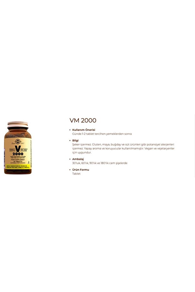 Vm 2000 Multivitamin 60 Tablet - 3