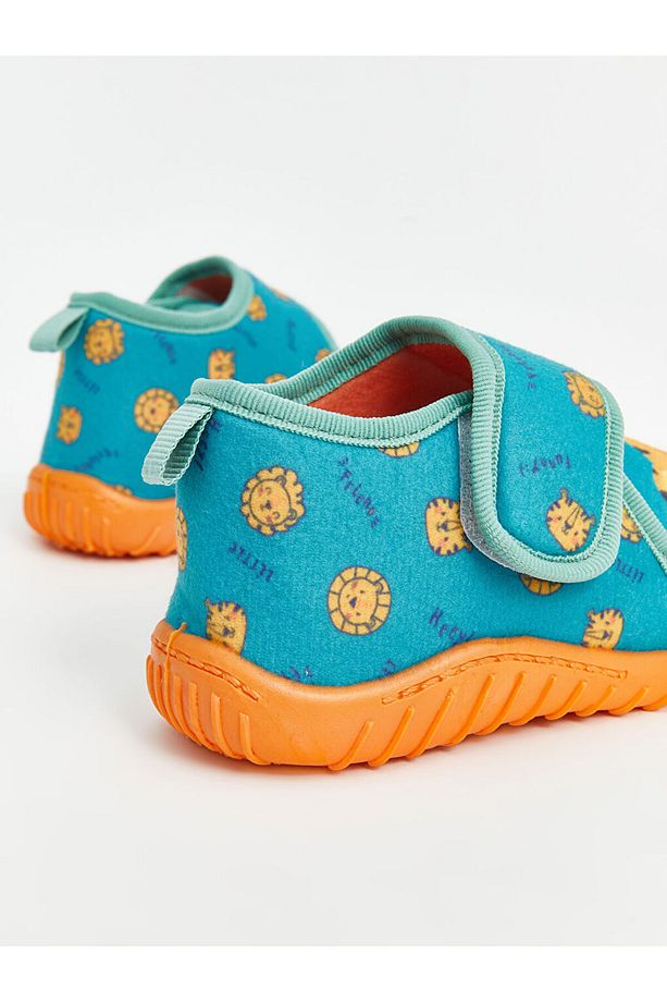 LCW STEPS Yeşil Baskılı Erkek Bebek Ev Ayakkabısı - 4