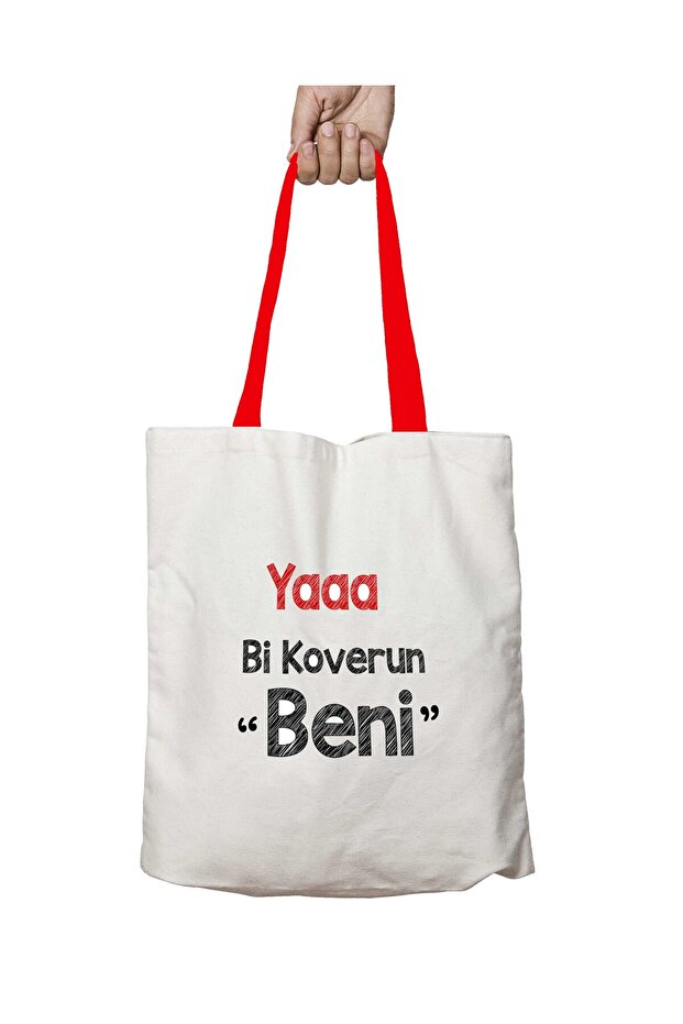 مقبض أحمر Ya Be Koverun Me حقيبة كتف قابلة للغسل