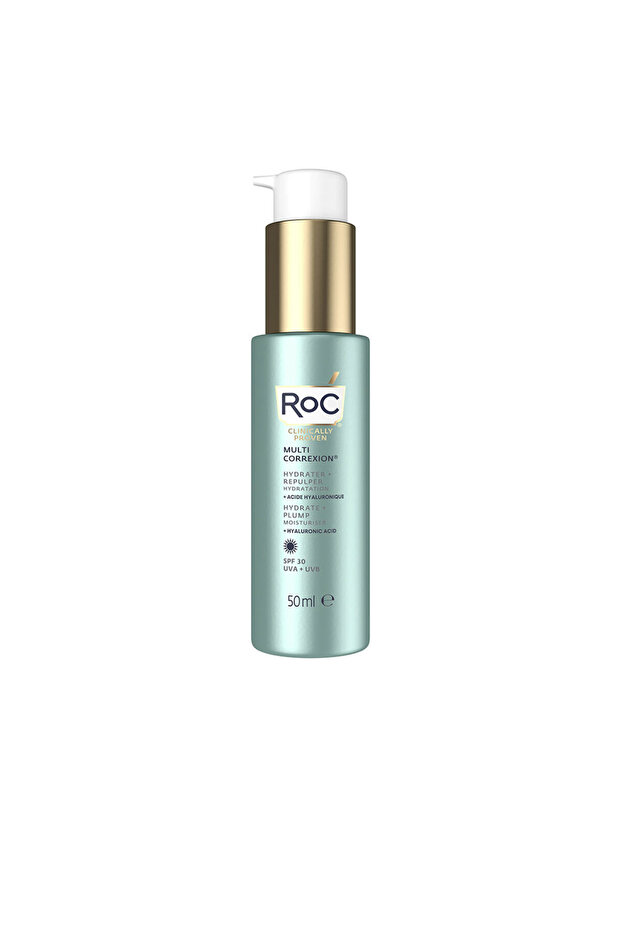 Hydrate + plumping cream hidratante con ácido hialurónico spf30 roc 50 ml