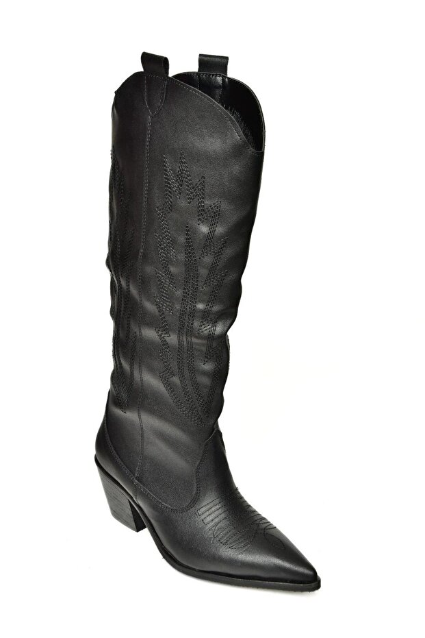 T 267765209 Čierne dámske čižmy Cowboy Model - 6