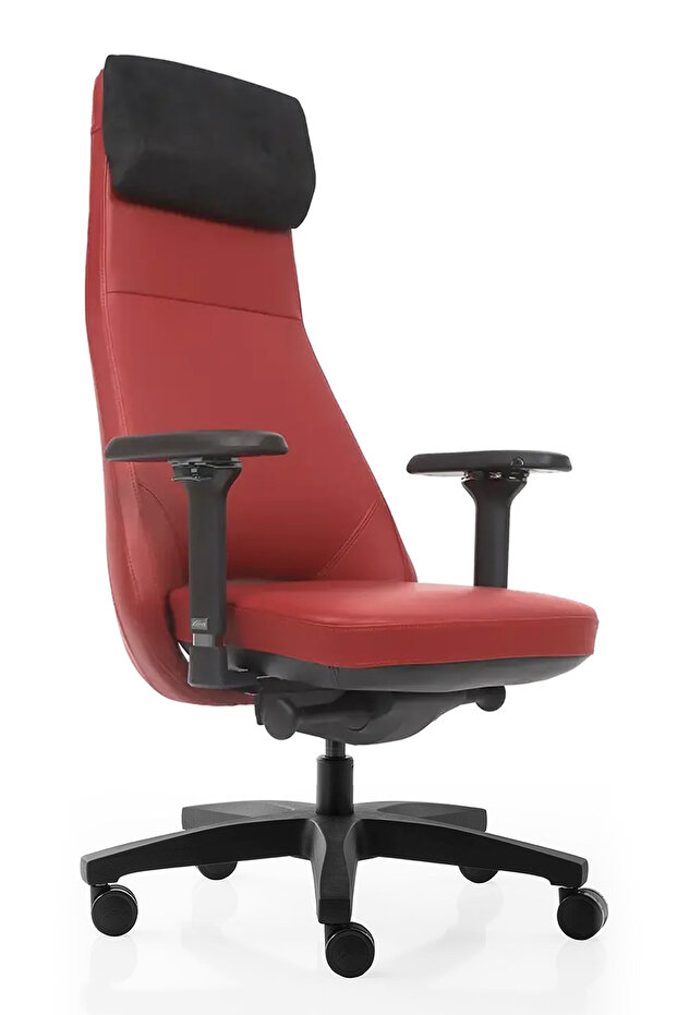 Konak Business Çalışma Koltuğu Large Deri Kırmızı - 2
