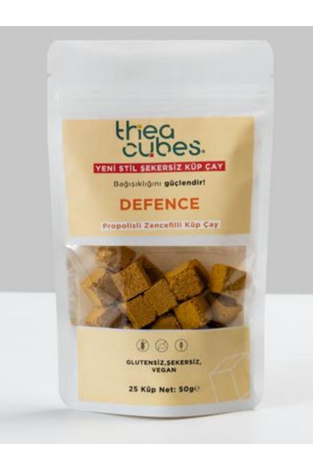 Thea Cubes Deffence Şekersiz Küp Çay 25 Küp 50 gr Propolisli Zencefilli Bitki Çayı Vegan - 5