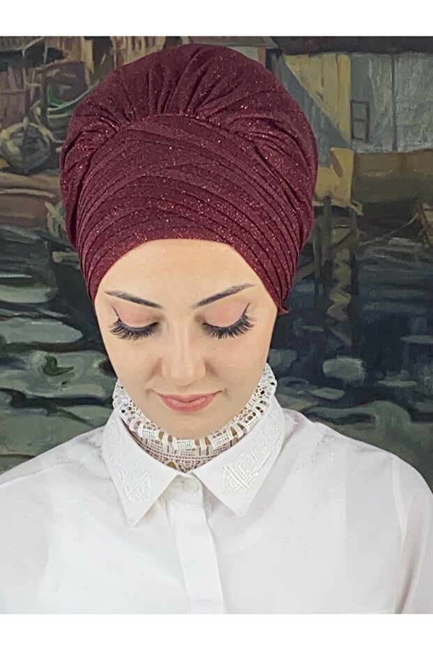 Trend Model Drapeli Simli Şal - 1