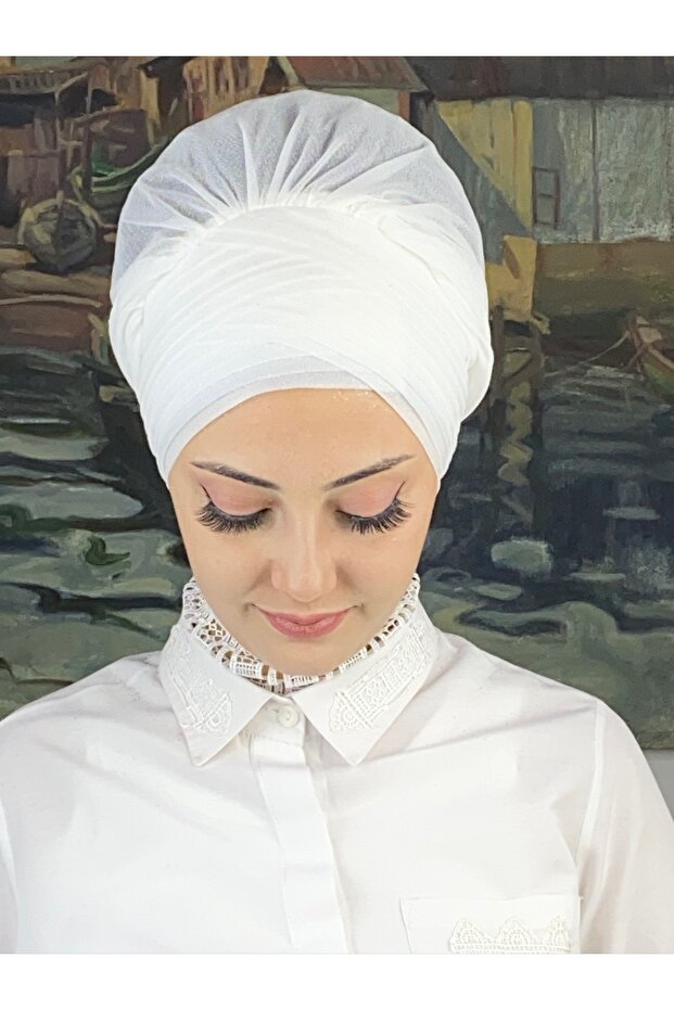 Trend Model Drapeli Simli Şal - 3