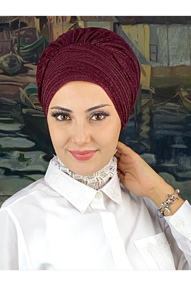 Trend Model Drapeli Simli Şal - 4