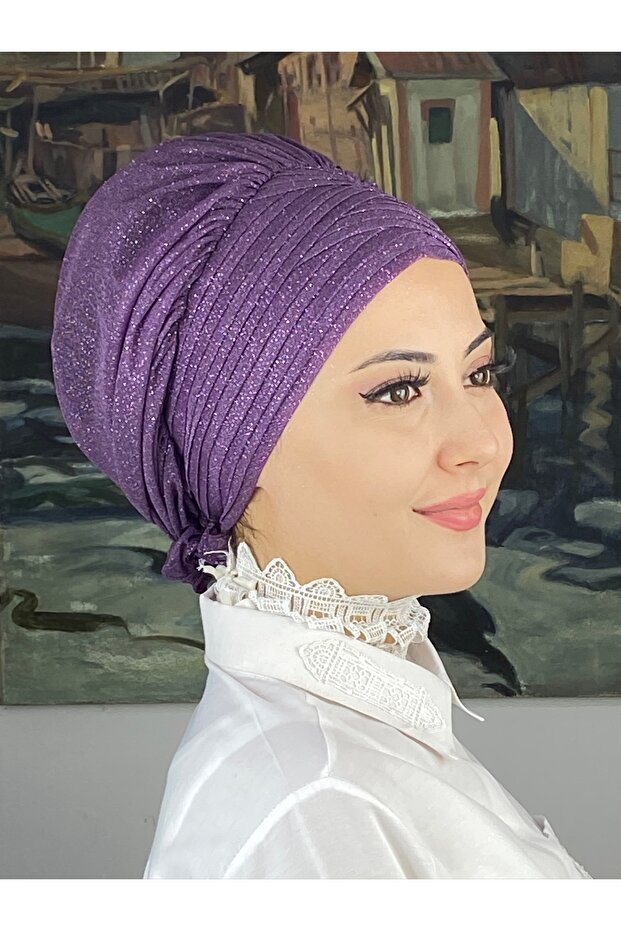 Trend Model Drapeli Simli Şal - 2