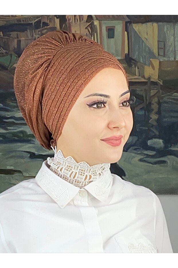 Trend Model Drapeli Simli Şal - 2