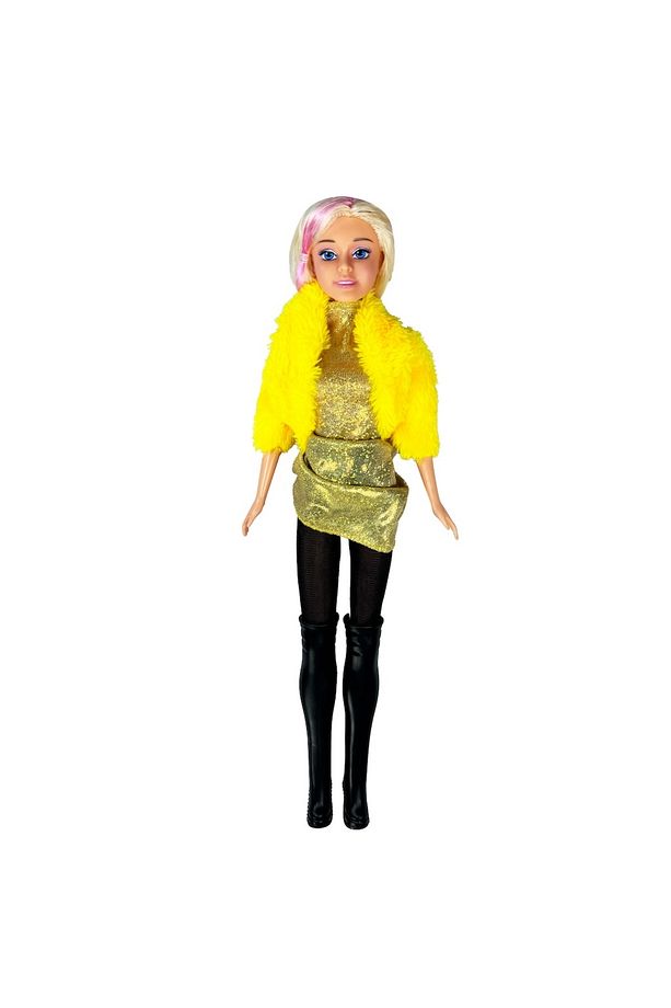 Kutulu 29cm Parlak Drape Elbiseli Bebek Oyuncak Elbiseli Kürklü Bebek (kız Çocukları I?çin Oyuncak) - 1
