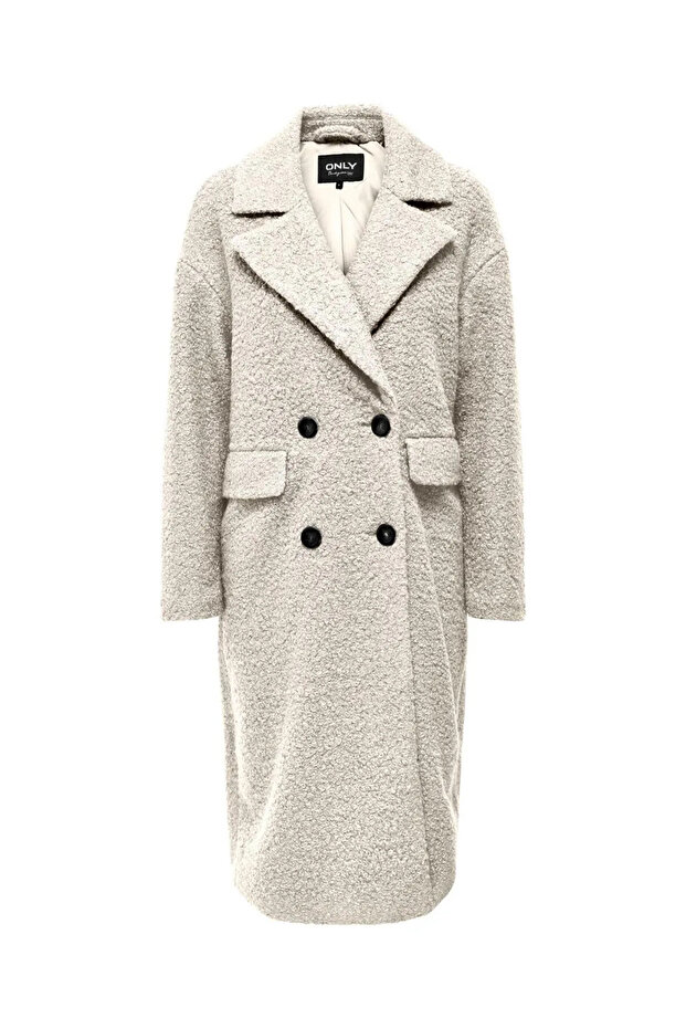 Double Breasted Collar Casual Women's Coat 15293695