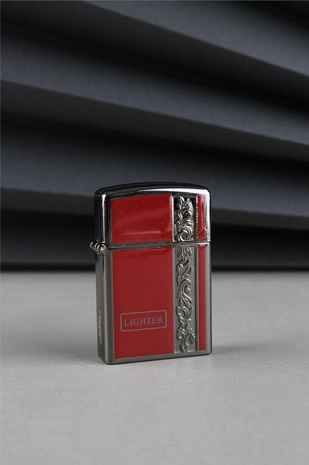 Kapaklı Metal Işlemeli Güçlü Torch Bordo Gazlı Çakmak Caksm049m - 2