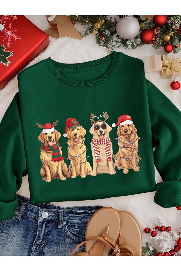 Unisex Printed Crew Neck Sweatshirt