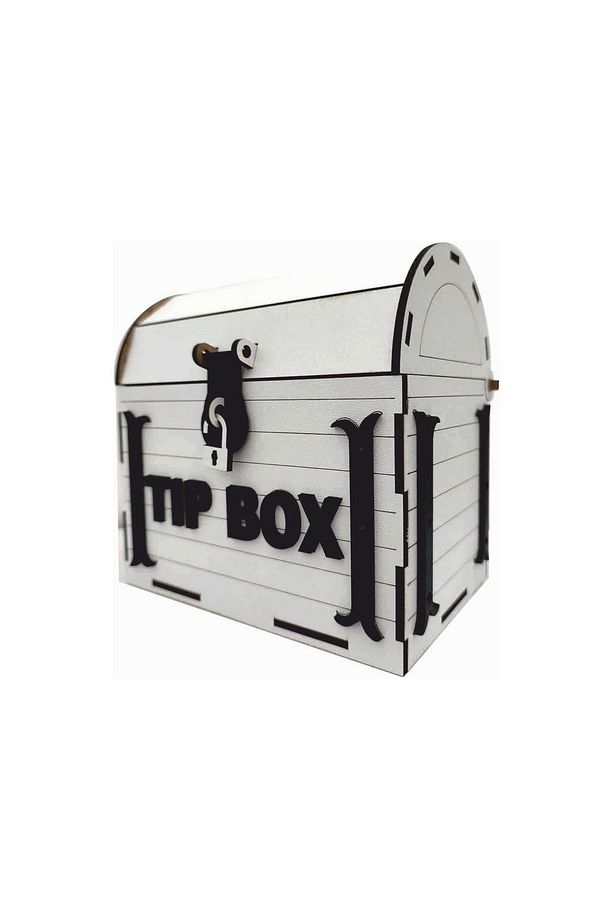 Dekoratif Ahşap Tip Box Hazine Sandığı Tipbox Kumbara - 2