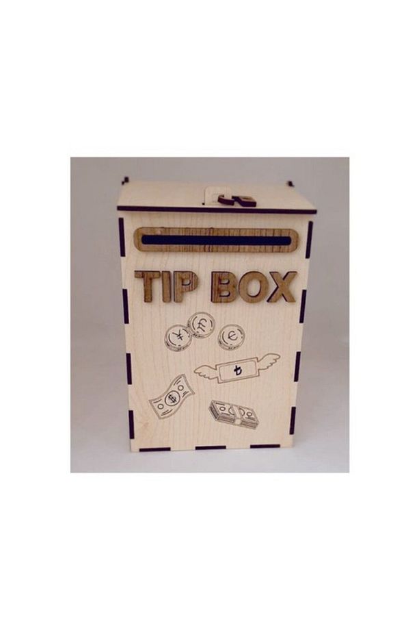 Ahşap Posta Kutusu Tip Box Bahşiş Kutusu Tipbox Kumbara - 2