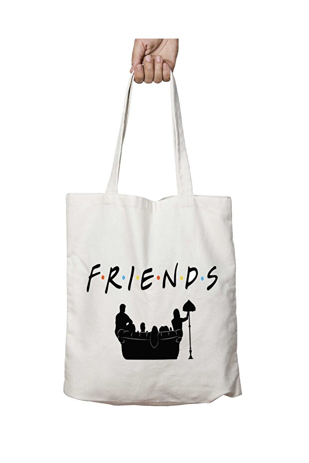 F R I E Nd S Central Perk Two Sides Permanent Washable School Beach Shoulder Tote Bag