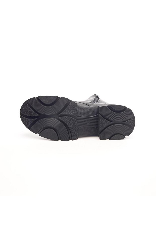 Hakiki Deri Fermuarlı Kadın Bot - 5