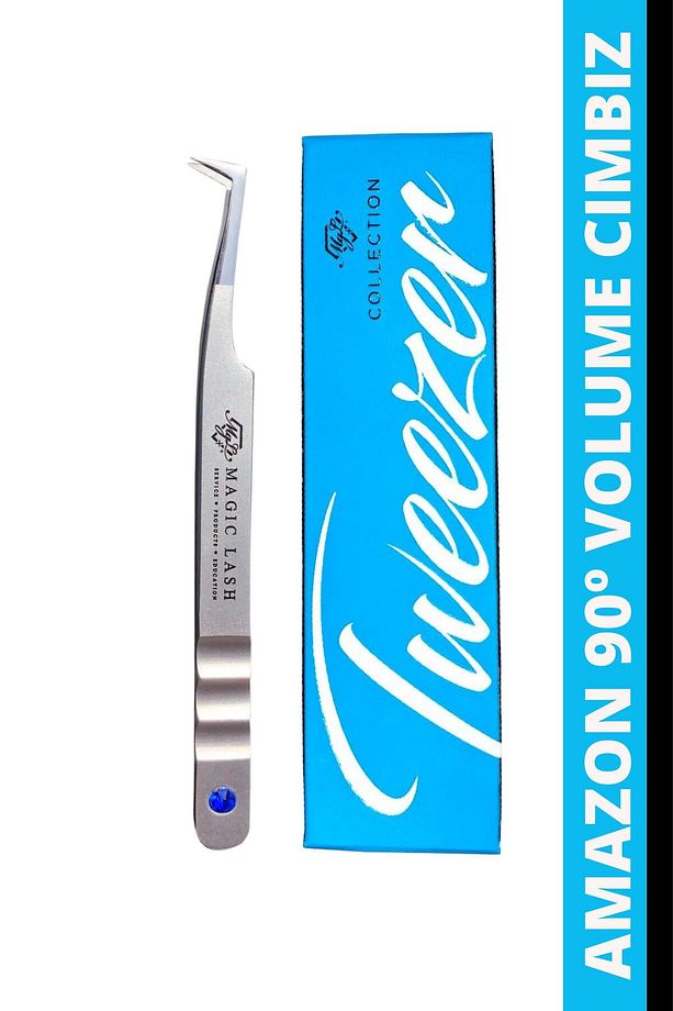 Amazon 90 Mega Volume Profesyonel Premium Ipek Kirpik Cımbızı - 5