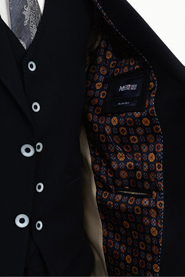 Pointed Collar Suit Set - 5