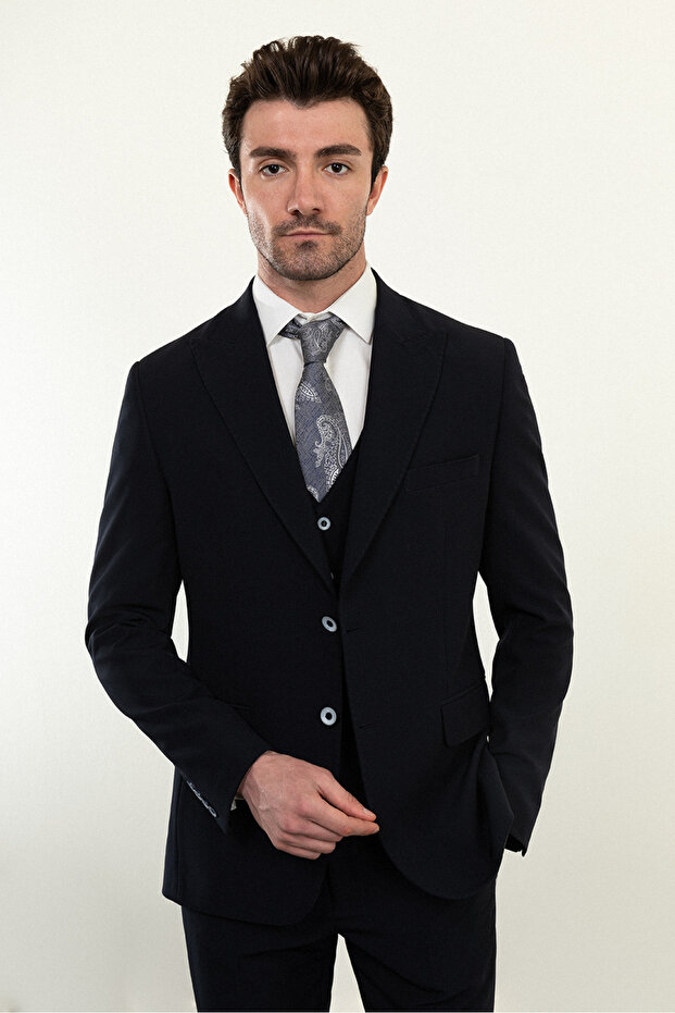 Pointed Collar Suit Set - 1