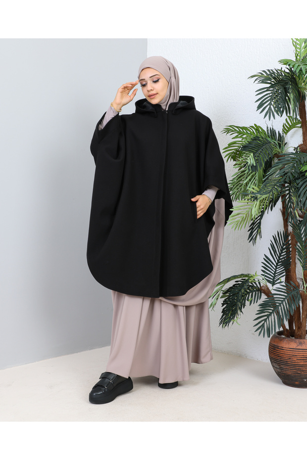 KAPİŞONLU  KAŞE PANÇO - 6