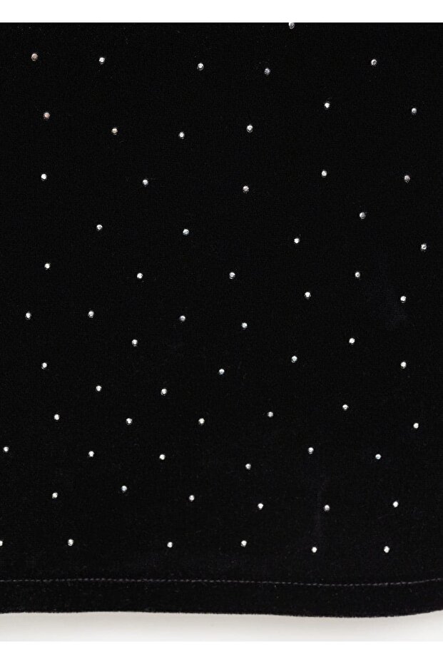 Strass taşlı kadife bluz - 7