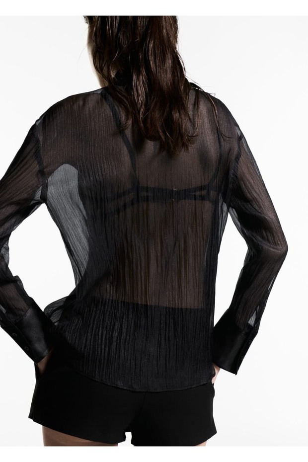 Cepli dökümlü gömlek - 4