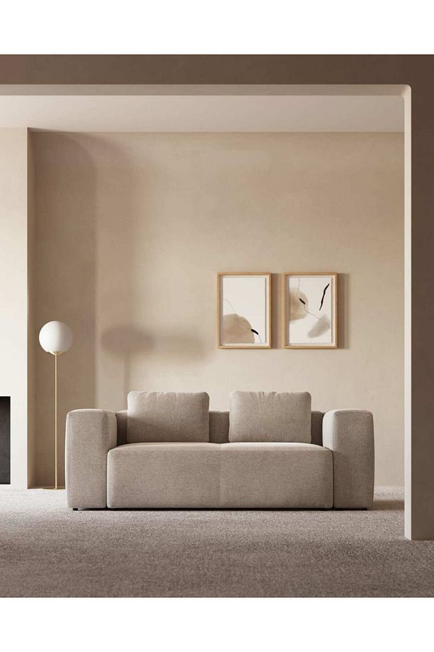 Antik Sarı Minimalist Lambader Glop Cam - 2