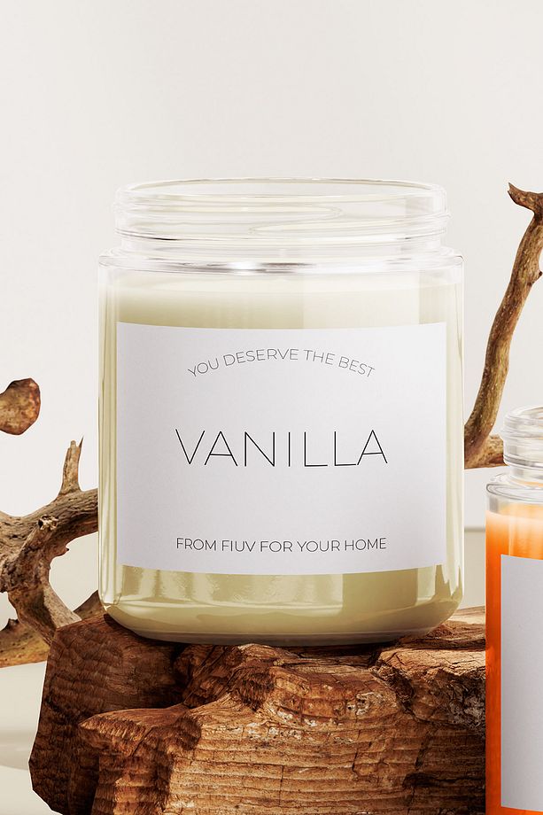 Yumuşak Dokunuş – 210 ml Aromaterapi Vanilya Kokulu Kavanoz Mum - 1