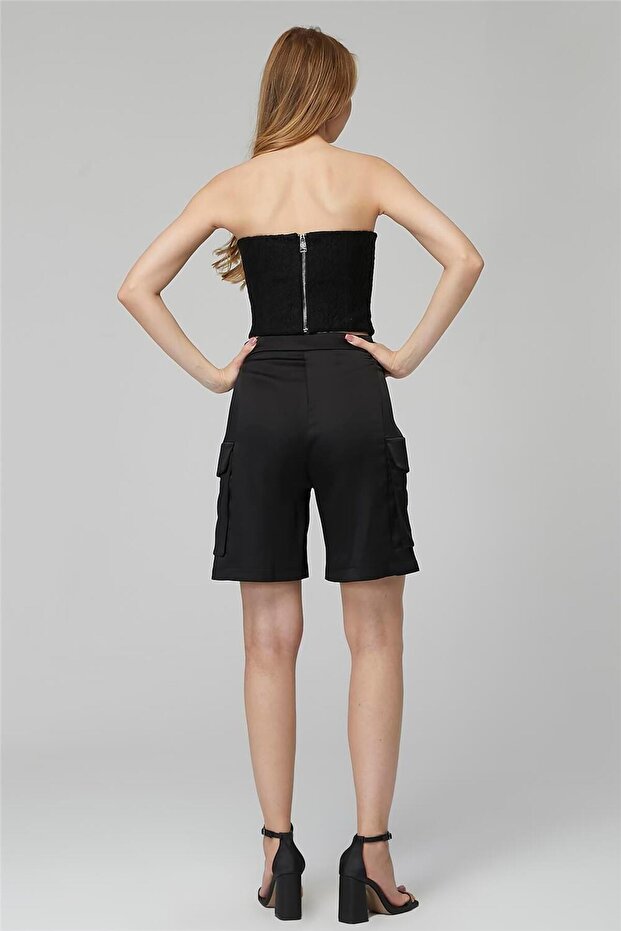 Saten Cargo Cepli Bermuda - 4