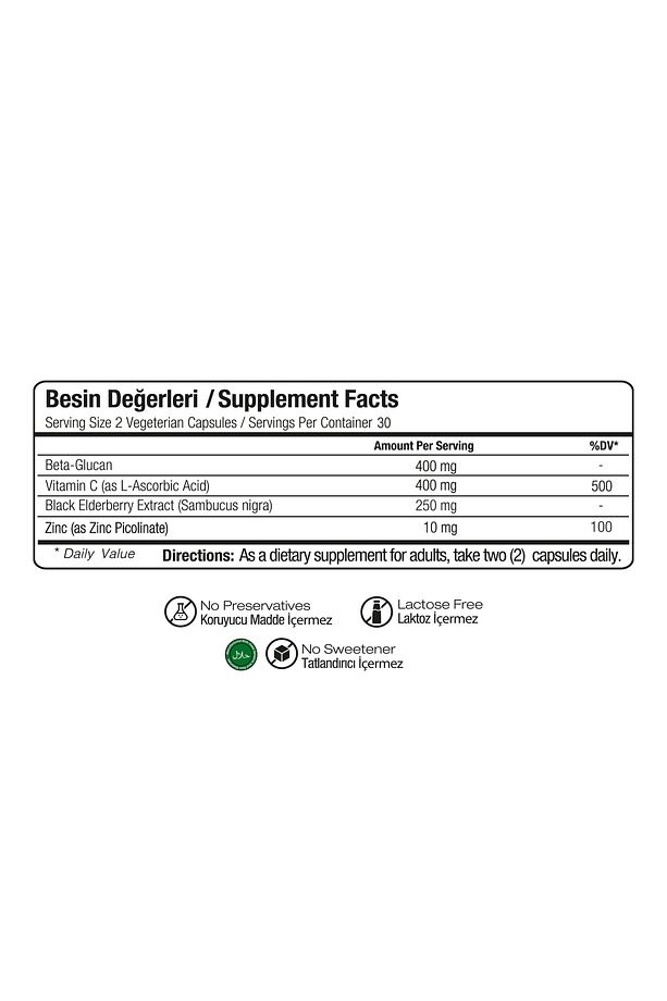 Supplement Beta Glukan Ve Kara Mürver - 3
