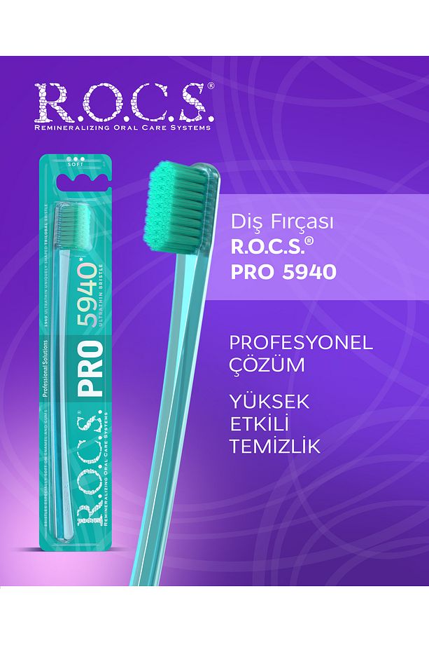 R.o.c.s Pro 5940 Ultra Soft Diş Fırçası - Yeşil - 1