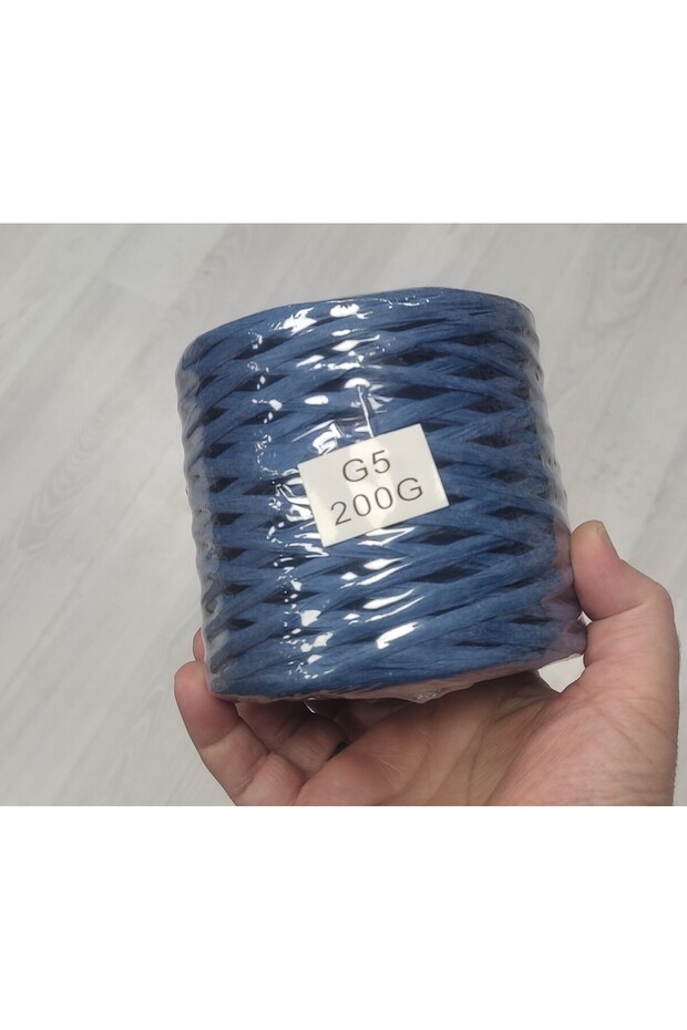 Denim Blue Color Raffia Bag Rope