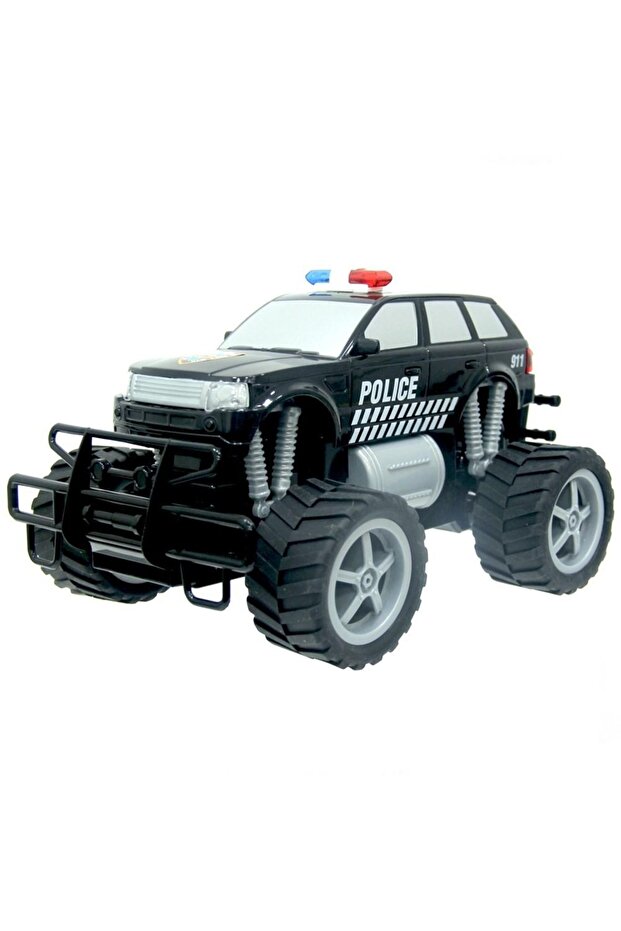 1:18 Uzaktan Kumandalı Jumbo Wheels Usb Şarjlı Işıklı Polis Arabası - Jeep - 1