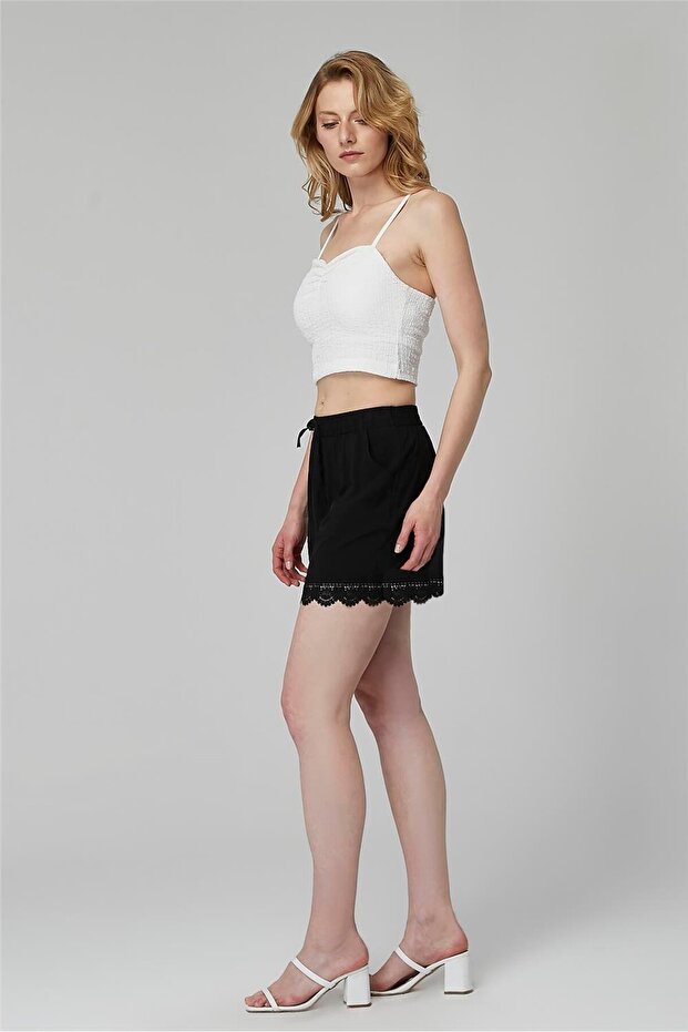 Dantel Bodürlü Şort - 2