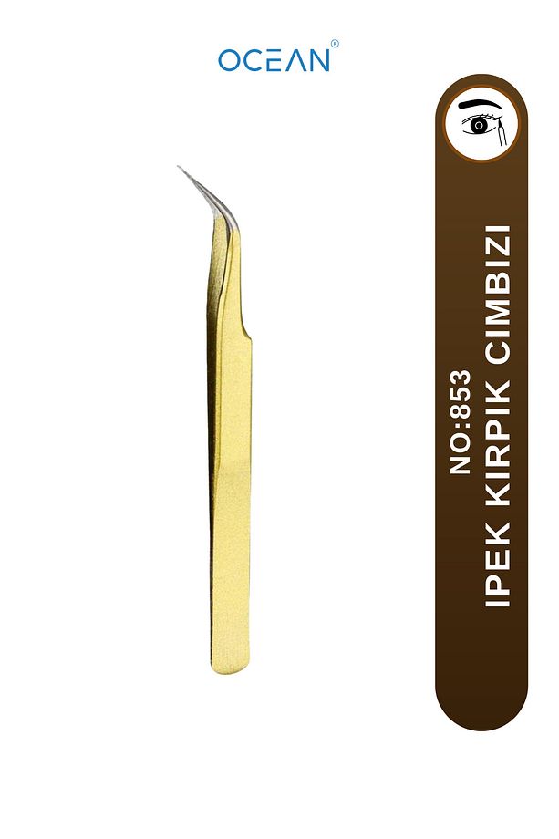 Ipek Kirpik Cımbızı, Profesyonel Kolay Uygulanabilir, Gold - 1