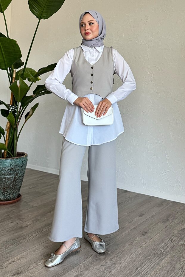 Sivi trostruki set prsluka - 1