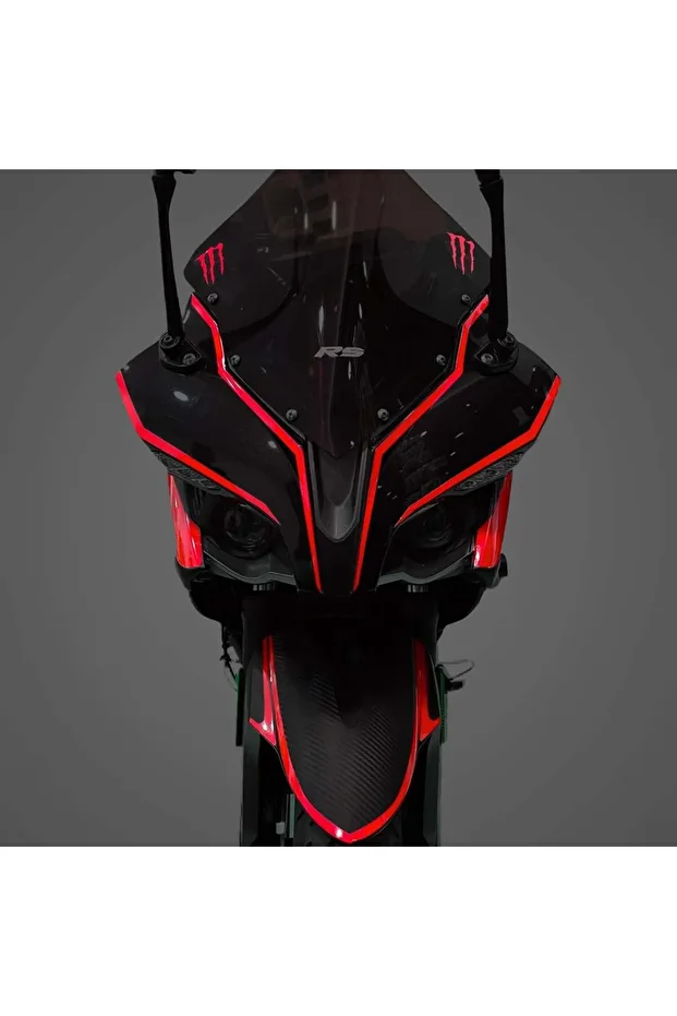 Bajaj Pulsar RS 200 Full Sticker Set Custom Neon Kırmızı - 4